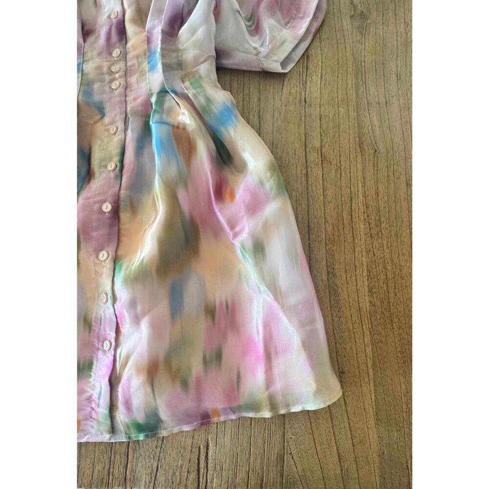 Exquise (Anthropologie) Tobie Organza Mini Shirt Dress - Size XXS - Picture 11 of 11